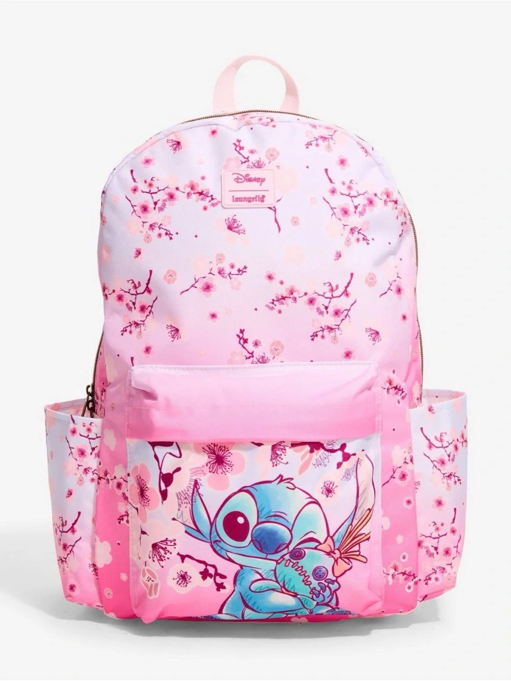 New Loungefly Disney Stitch & Scrump Cherry Blossom Backpack
